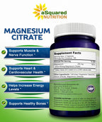 aSquared Nutrition Magnesium Citrate 833mg - 200 Capsules - image 6