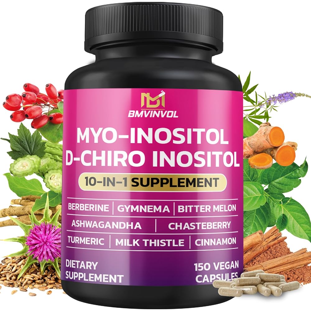 BMVINVOL Inositol Supplement with Berberine & Ashwagandha - 150 Capsules
