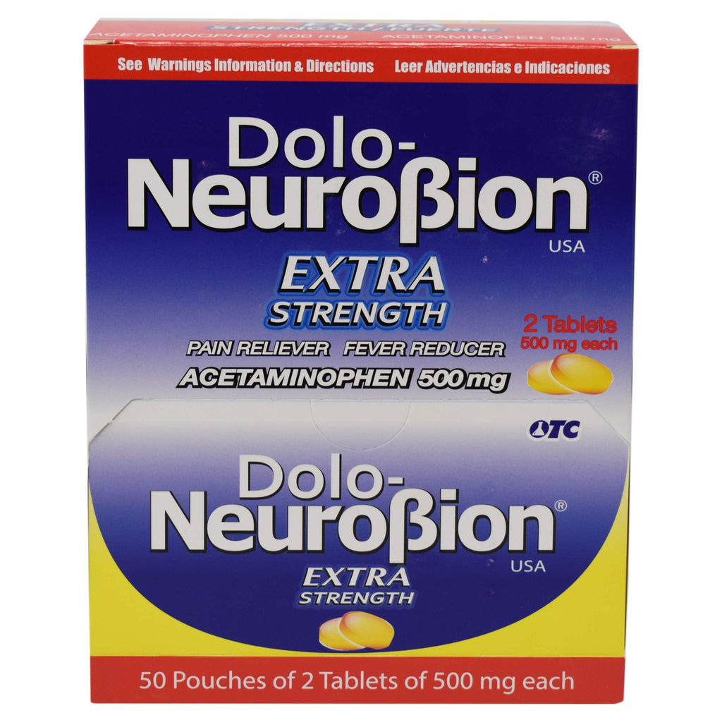 Neurobion Dolo Pain Reliever & Fever Reducer Extra Strength - 100 Tablets - image 3