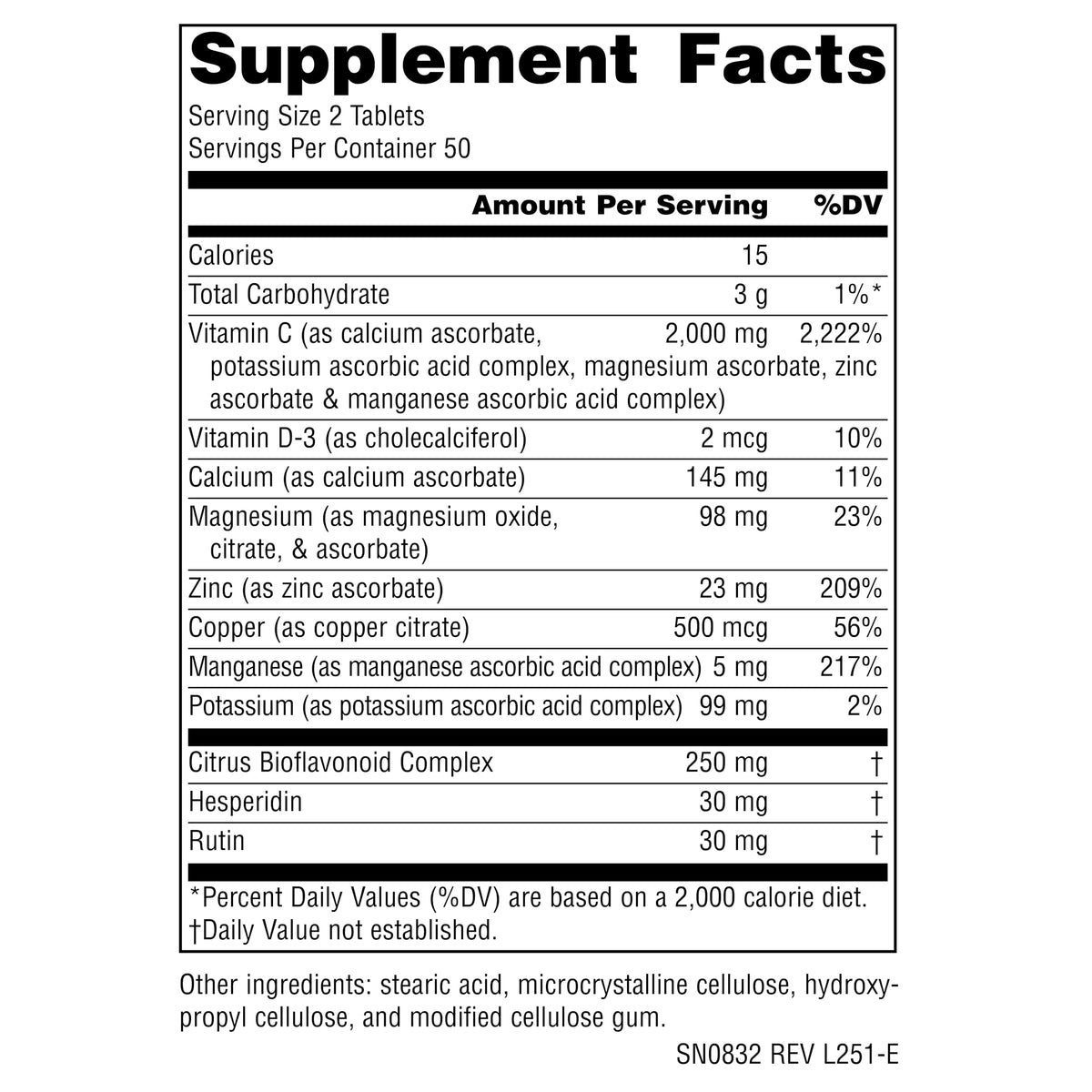 Source Naturals Ultimate Ascorbate Vitamin C 1000mg - 100 Tablets - image 2