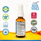 Natural Path Silver Wings Colloidal Silver 500ppm - Premium Glass