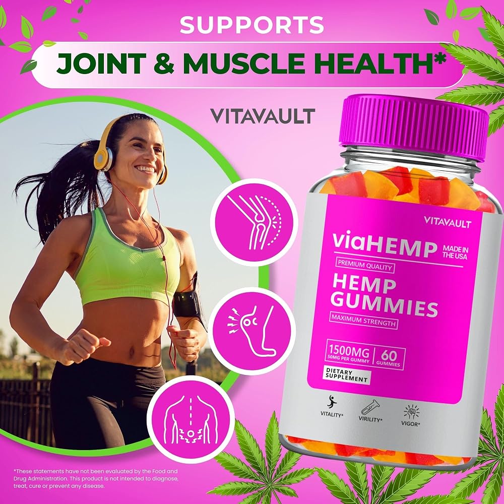 Vitavault Via Hemp Gummies Maximum Strength - 60 Gummies - image 4