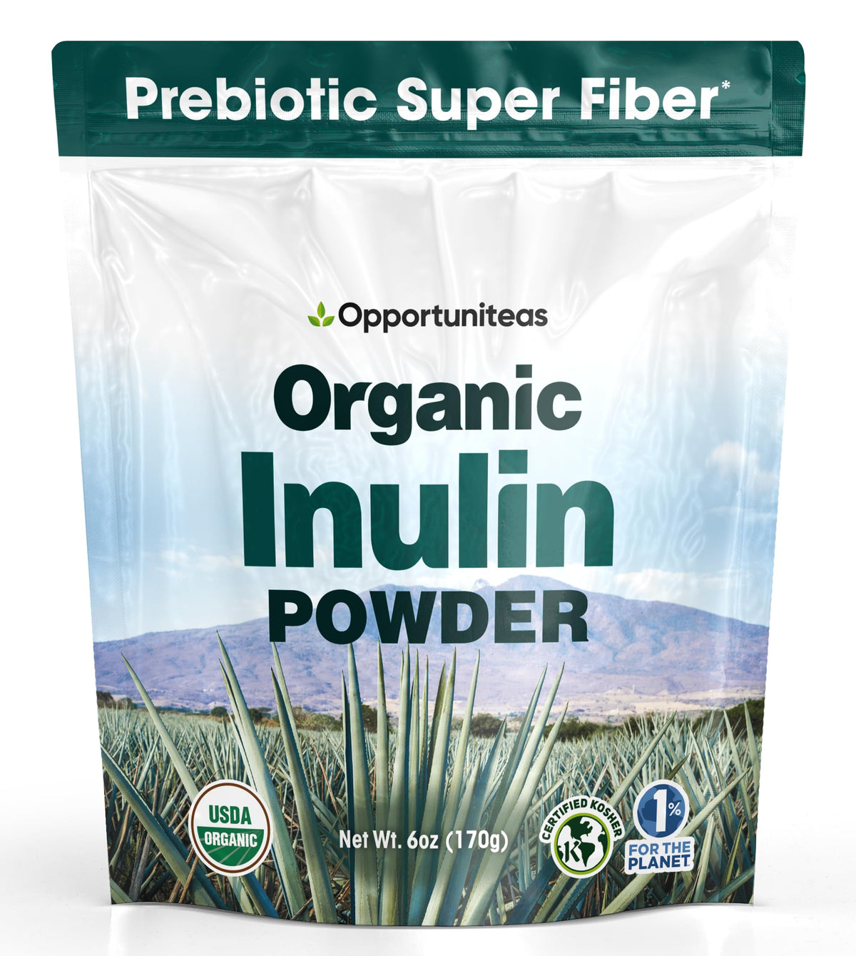 Opportuniteas Organic Agave Inulin Powder - 6 oz