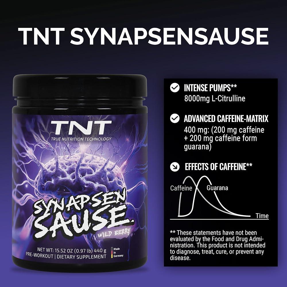 True Nutrition Technology TNT Synapsensause Pre-Workout Powder Wild Berry - image 8