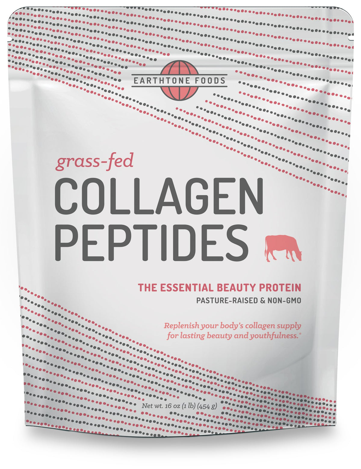 EARTHTONE Collagen Peptides Powder Hydrolyzed Grass-Fed - 16 oz