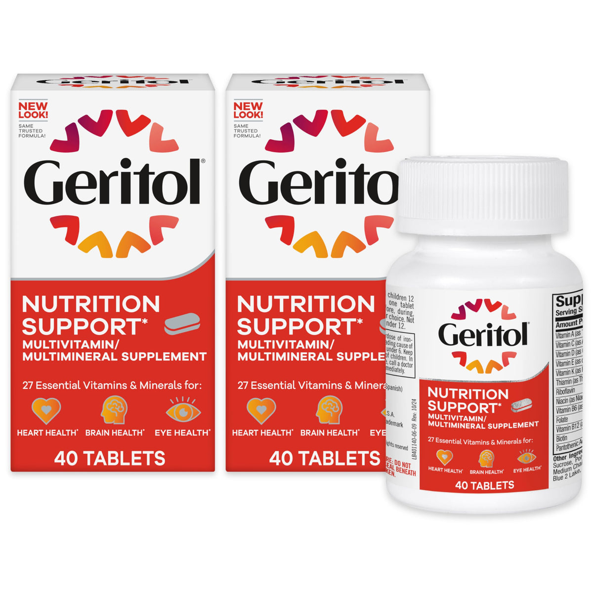Geritol Multivitamin Supplement with 27 Vitamins & Minerals - 80 Tablets
