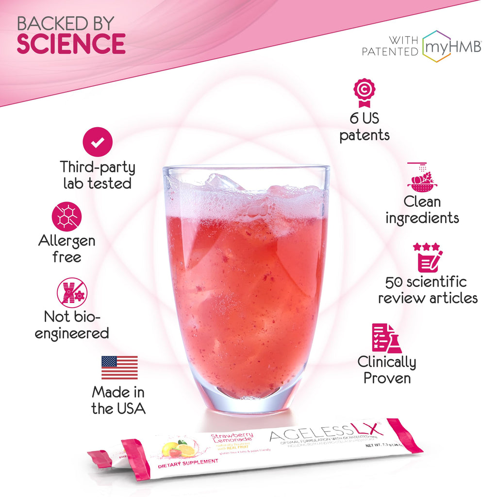AgelessLX Powder Supplement for Women - with HMB Collagen Enhancer