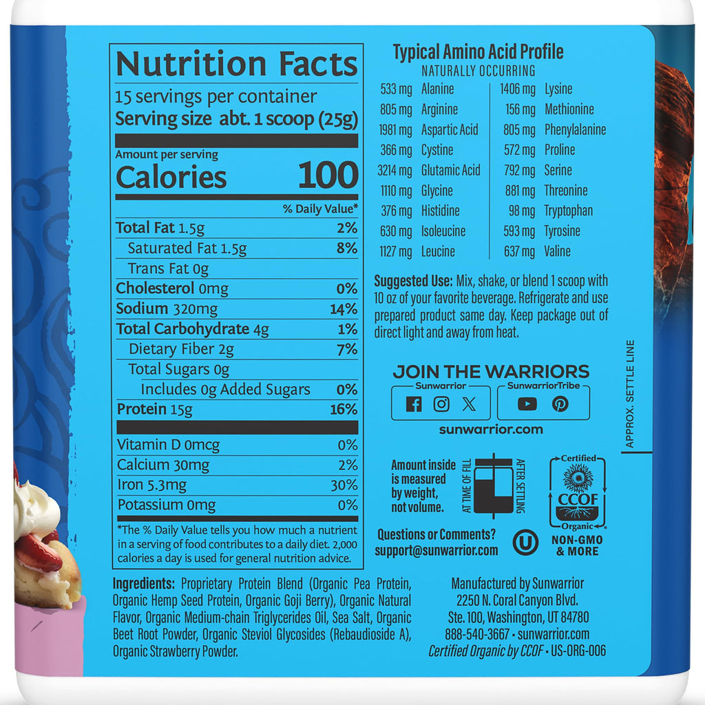 Sunwarrior Sunwarrior Warrior Blend - Organic Vegan Plant Protein