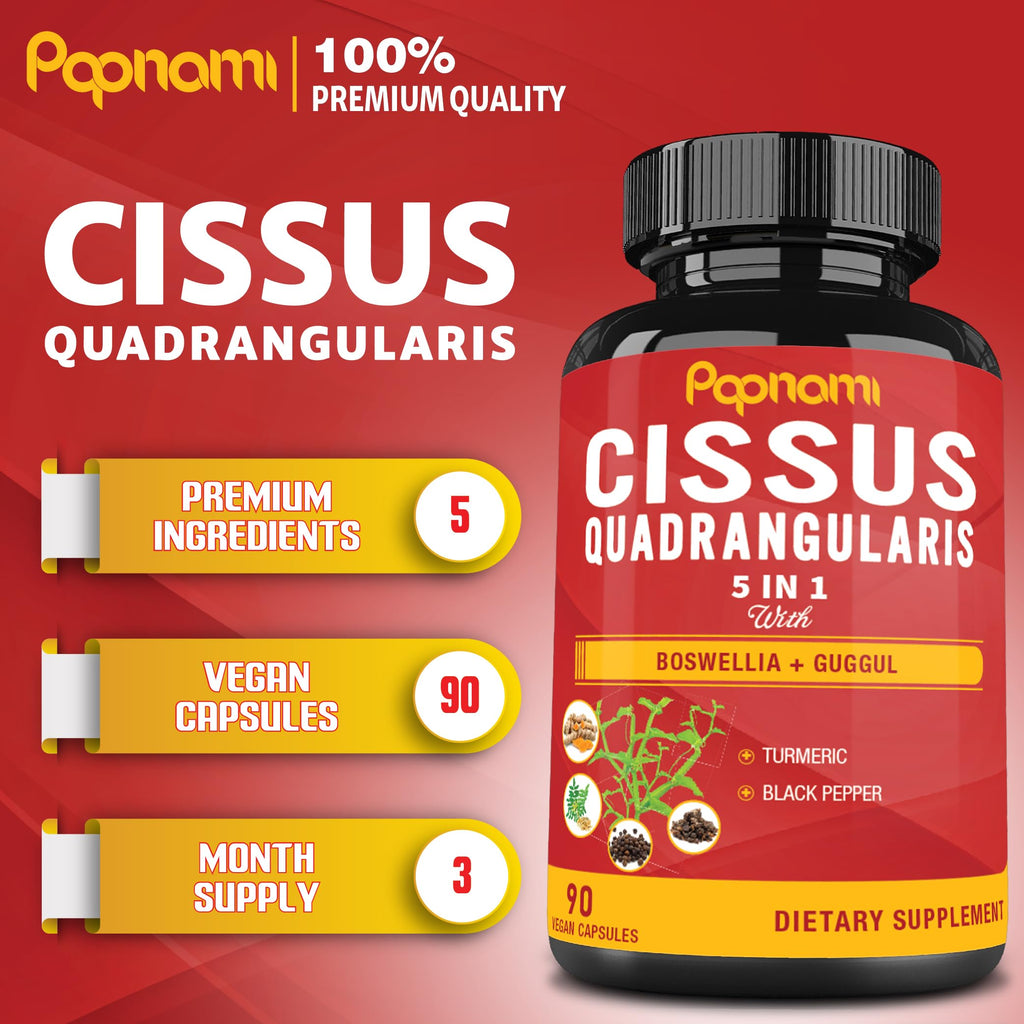 Papnami Cissus Quadrangularis Extract with Boswellia & Turmeric - 90 Capsules - image 2