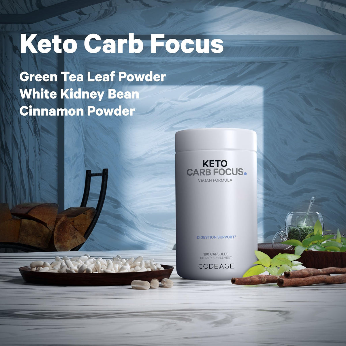 Codeage Keto Carb White Kidney Bean & Green Tea - 180 Capsules - image 4