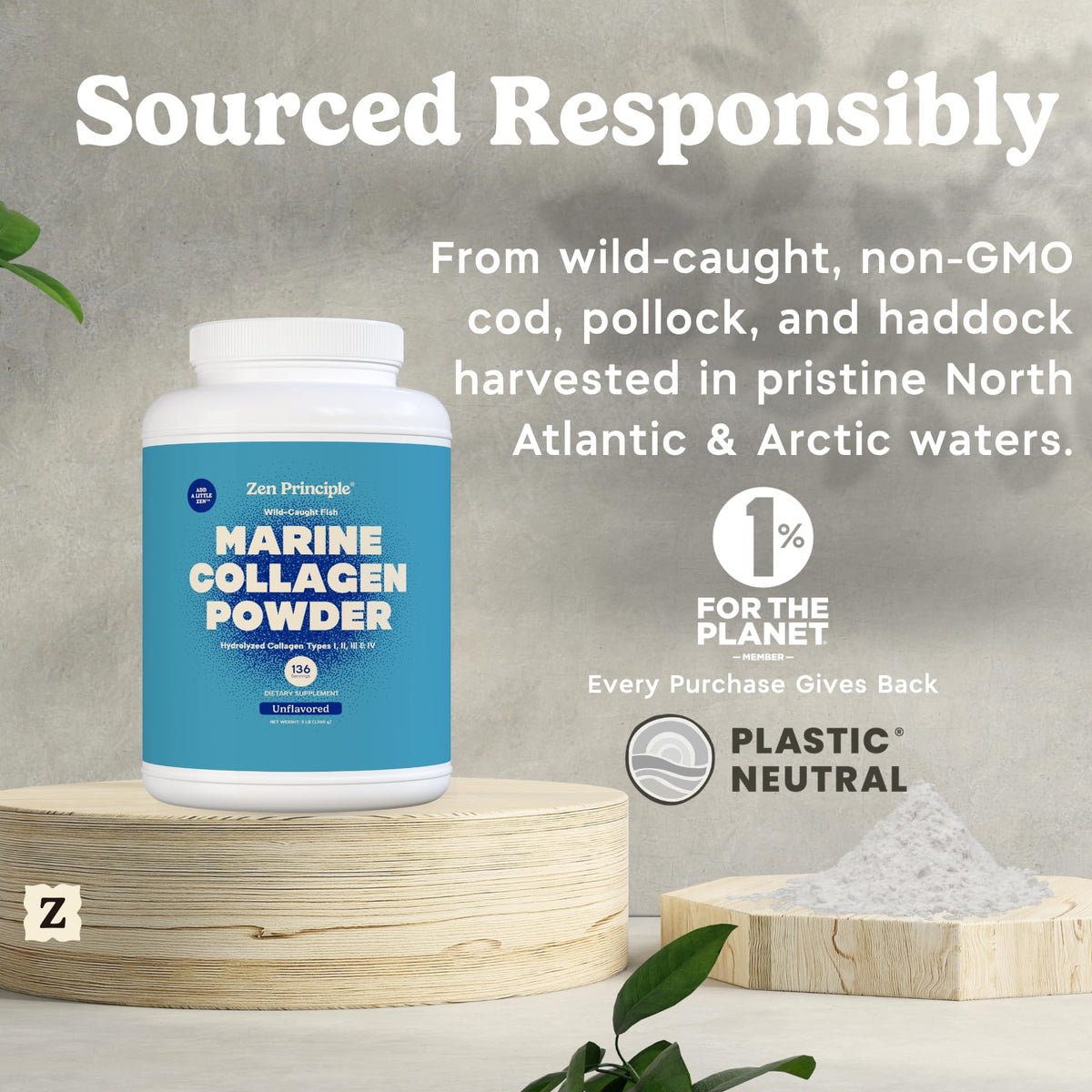 Zen Principle Marine Collagen Peptides Powder