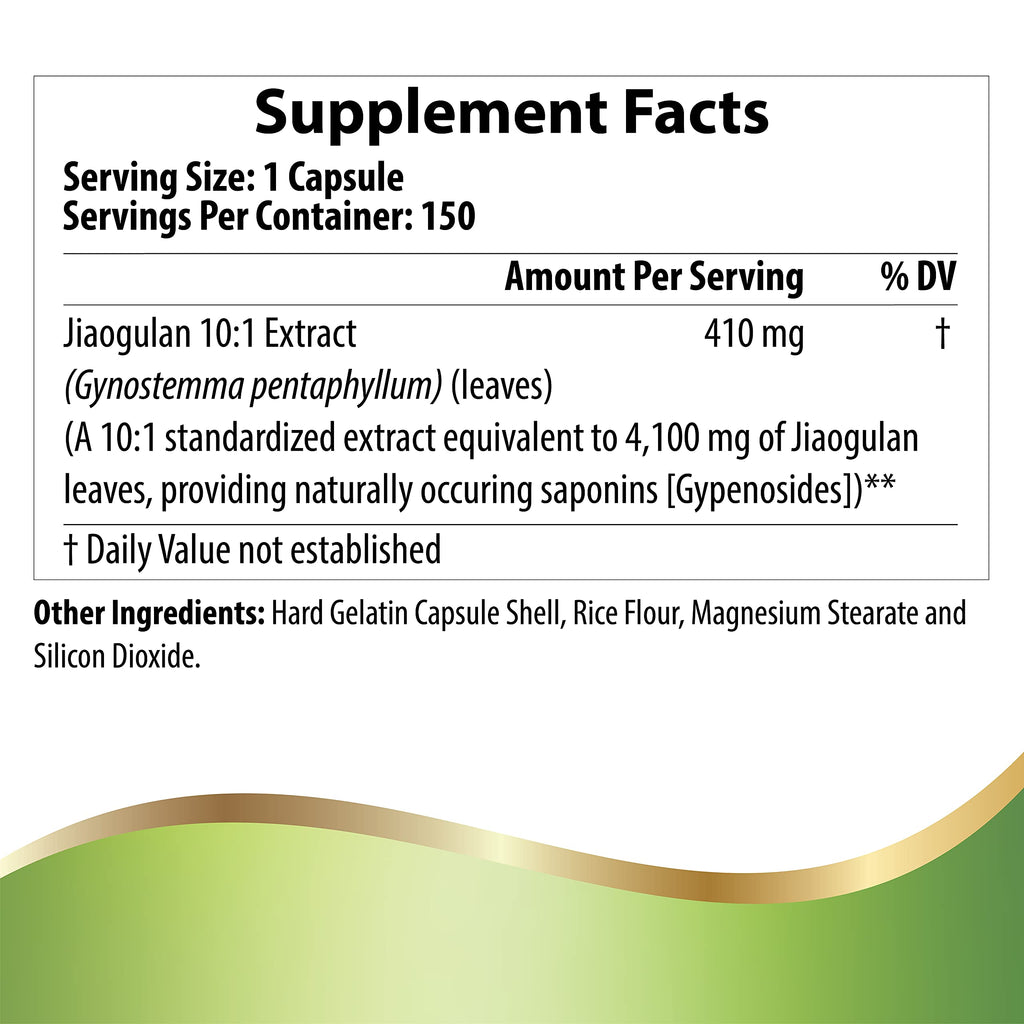 Pacific Nature's Jiaogulan Herbal Supplement - 150 Capsules - image 4