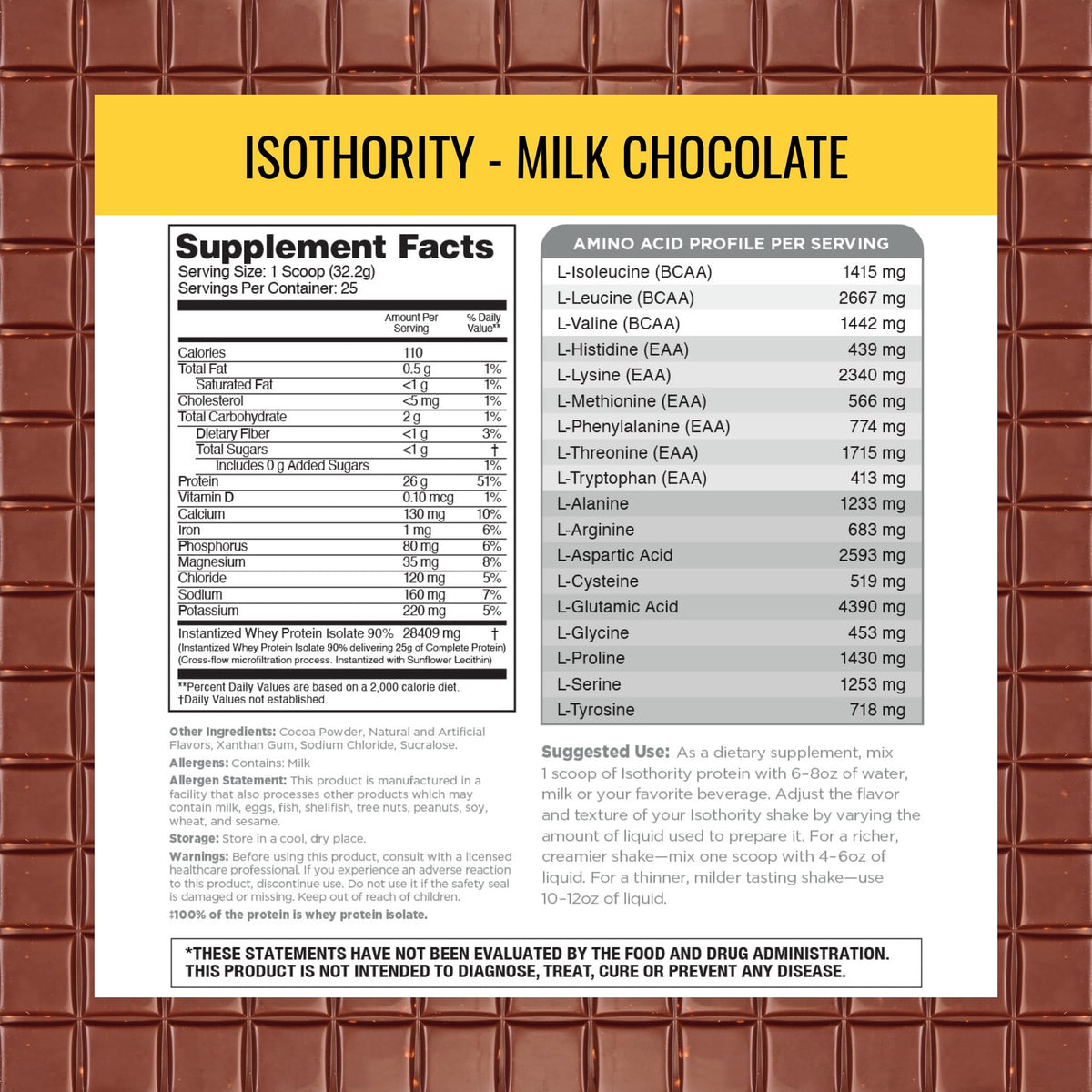 Nutrithority - Isothority Isolated Whey Protein Powder (25 Servings)