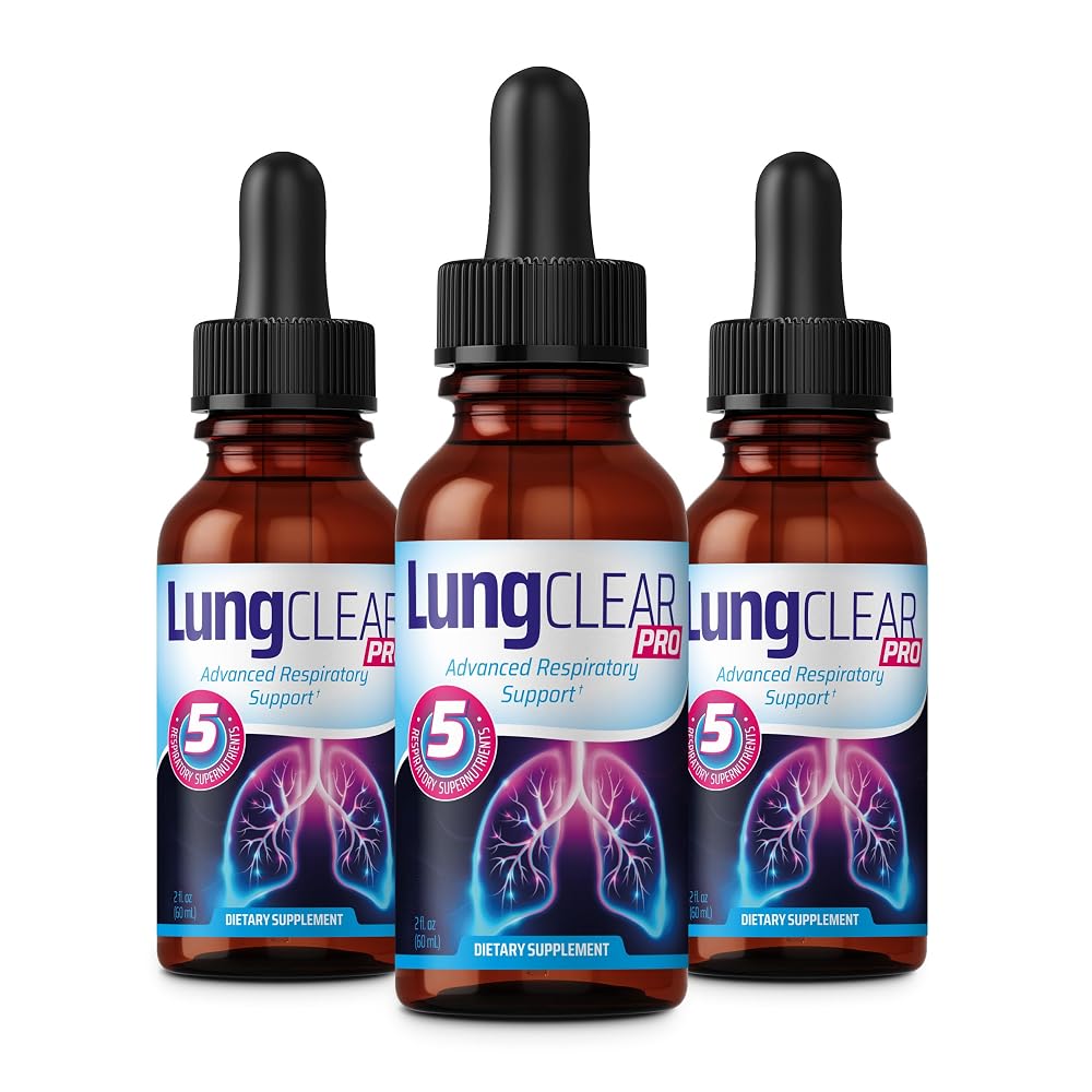 LUNG CLEAR PRO: Natural Respiratory Drops Blend with Mullein