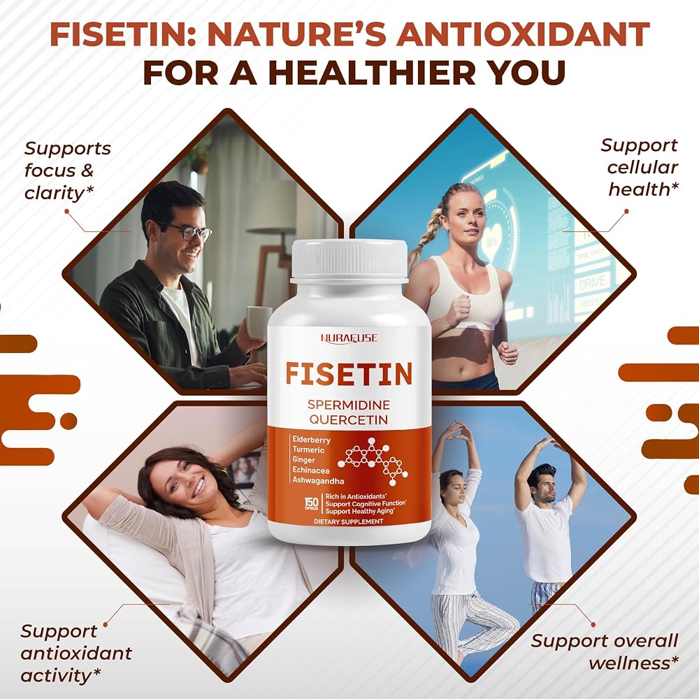 NuraFuse Fisetin 9-in-1 Complex Antioxidant Wellness - 150 Capsules - image 4