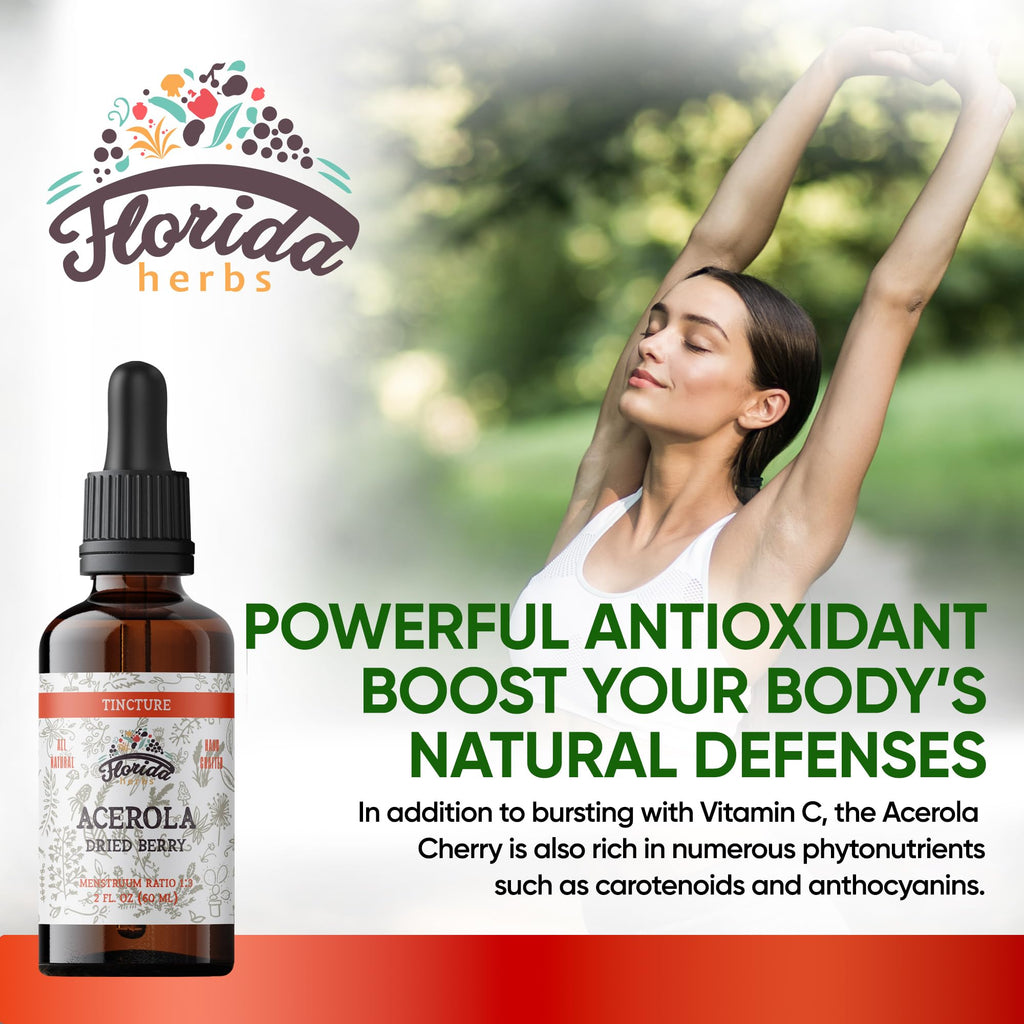 Florida Herbs Acerola Tincture Vitamin C Extract - 2 Fl Oz - image 3