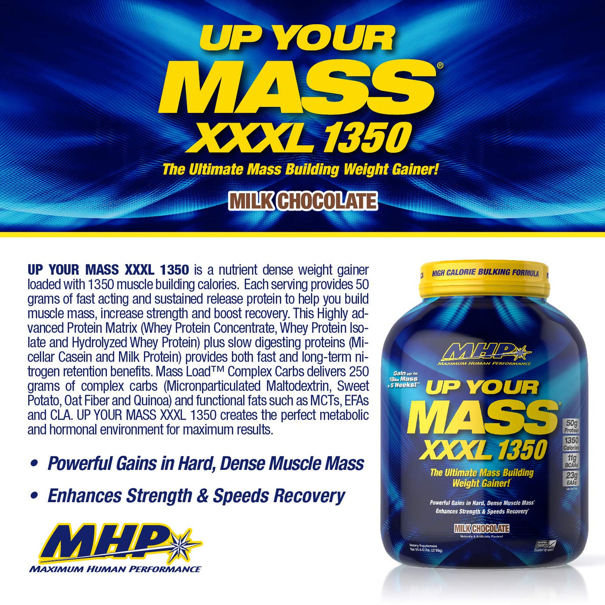 Maximum Human Performance MHP UYM XXXL 1350 Mass Building Weight