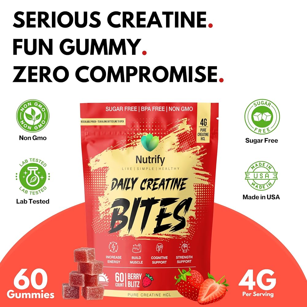 Nutrify Creatine Gummies for Women Creatine Monohydrate Preworkout