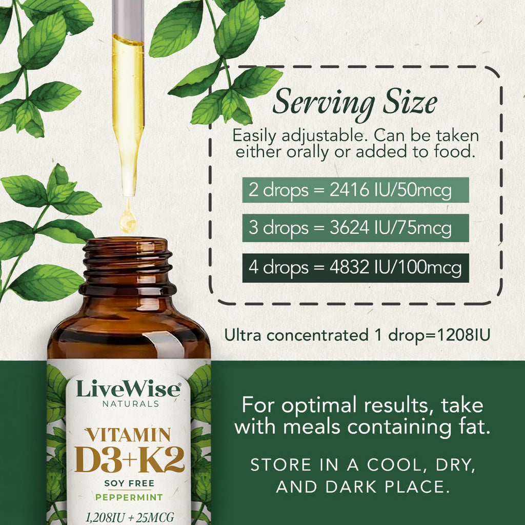 Live Wise Naturals Vitamin D3+K2