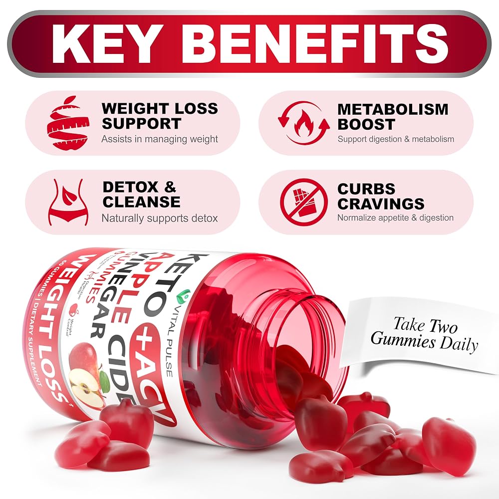 Vital Pulse Keto ACV Gummies Sugar Free Weight Loss - 60 Gummies - image 3