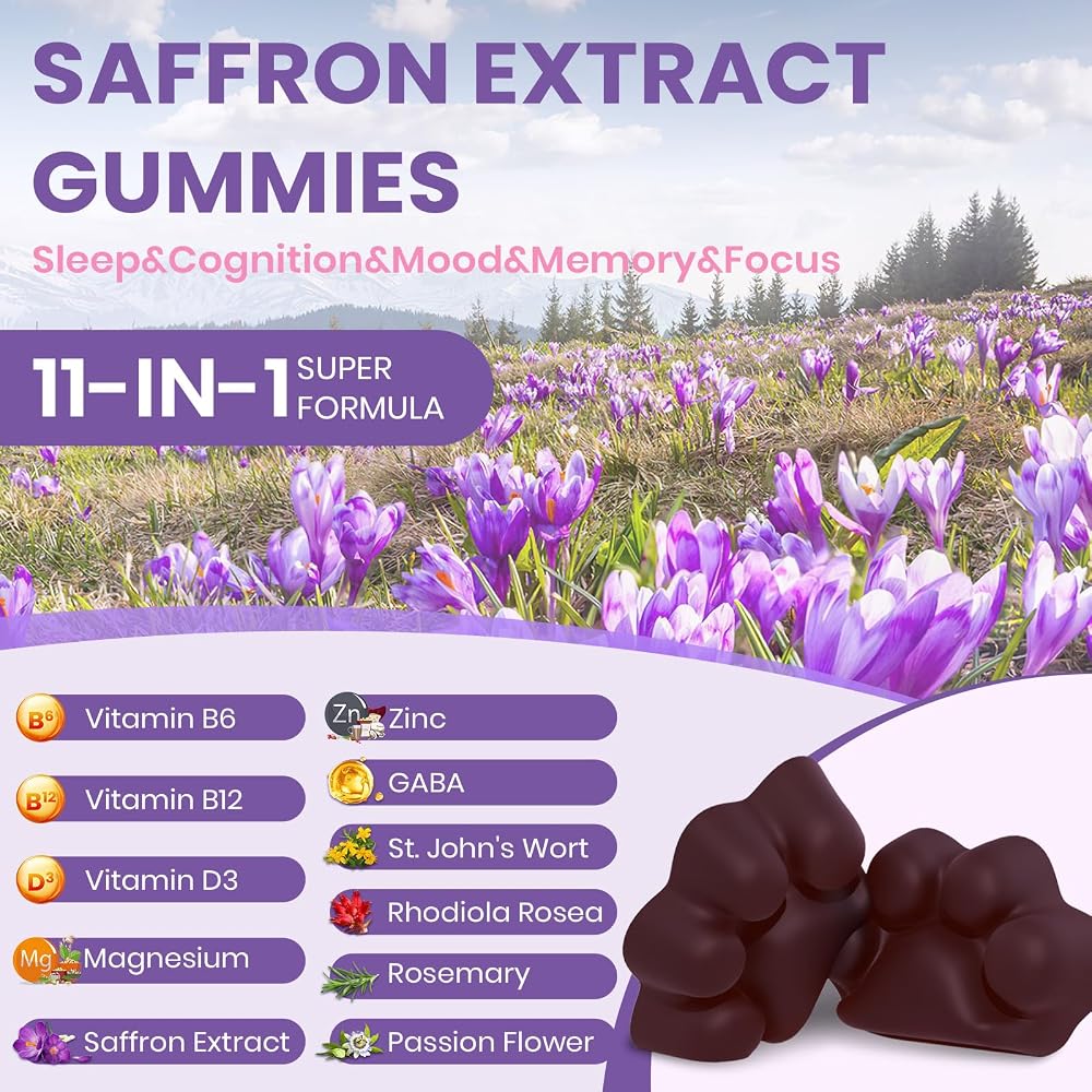 Enerlix Saffron Supplement Gummies for Mood & Focus