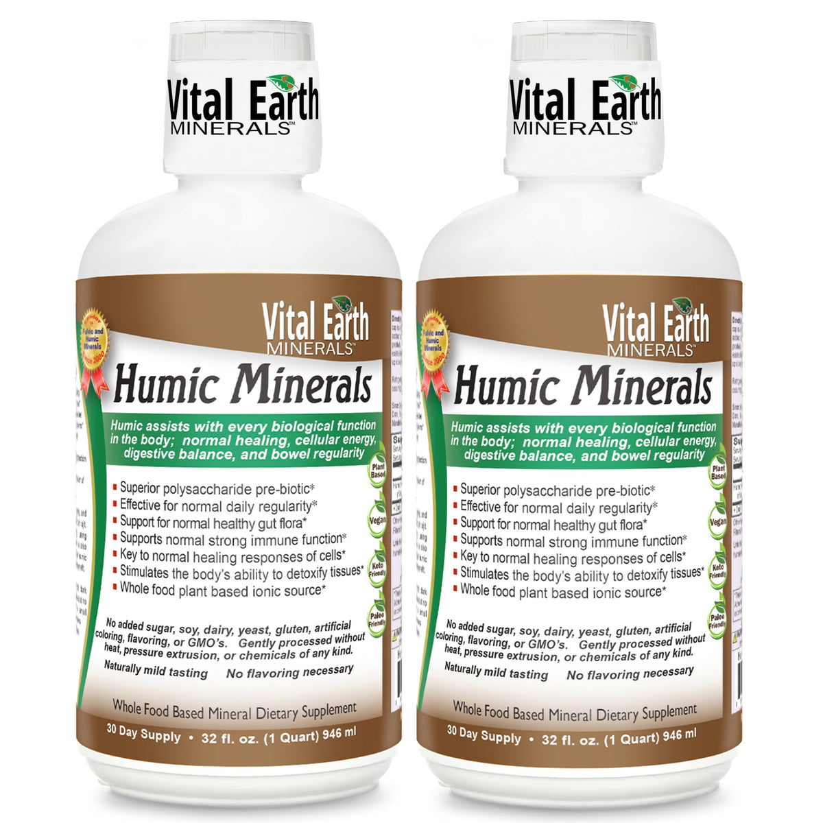 Vital Earth Minerals Humic Minerals Fulvic Acid Supplement - 64 Fl Oz