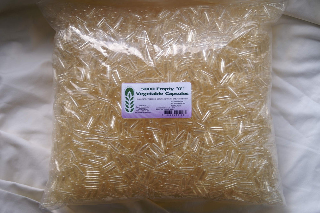 Capsule Connection Empty Vegetable Capsules Size 0 - 5000 Count