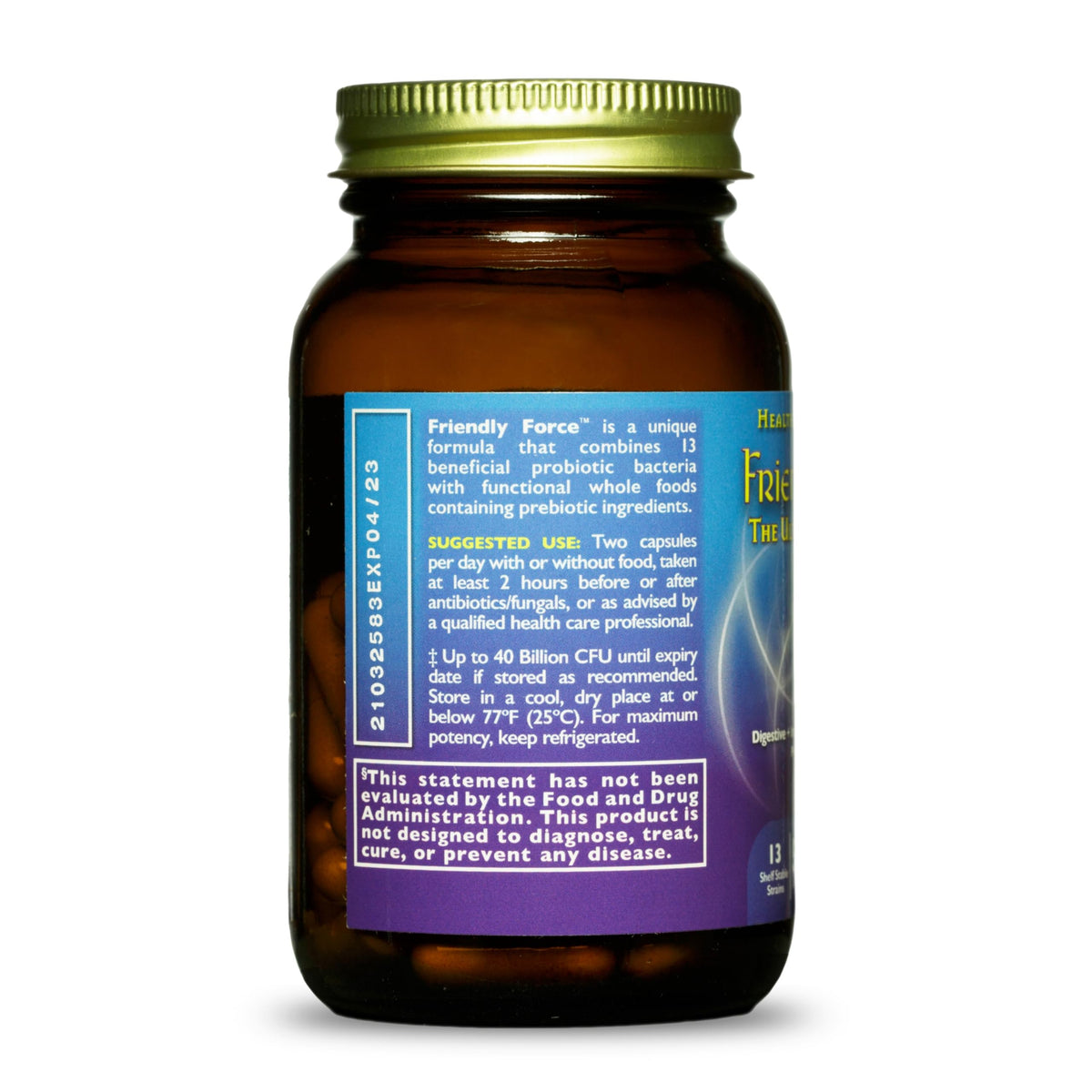 HEALTHFORCE SUPERFOODS Friendly Force Probiotic - 60 Capsules - image 3