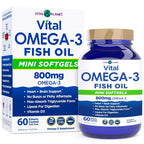 Vital Planet Vital Omega 3 Fish Oil Mini Softgels - 60 Softgels