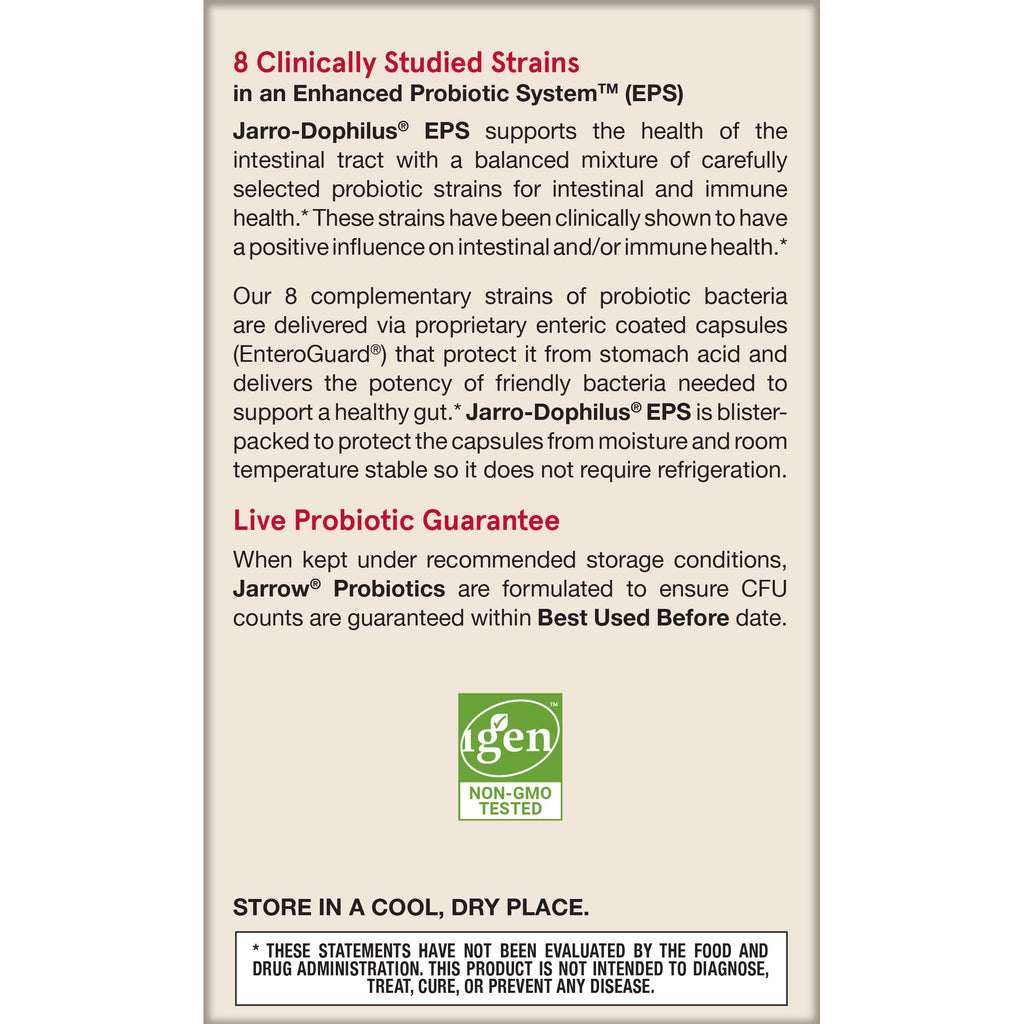 Jarrow Formulas Jarro-Dophilus EPS Probiotics 10 Billion CFU - image 10