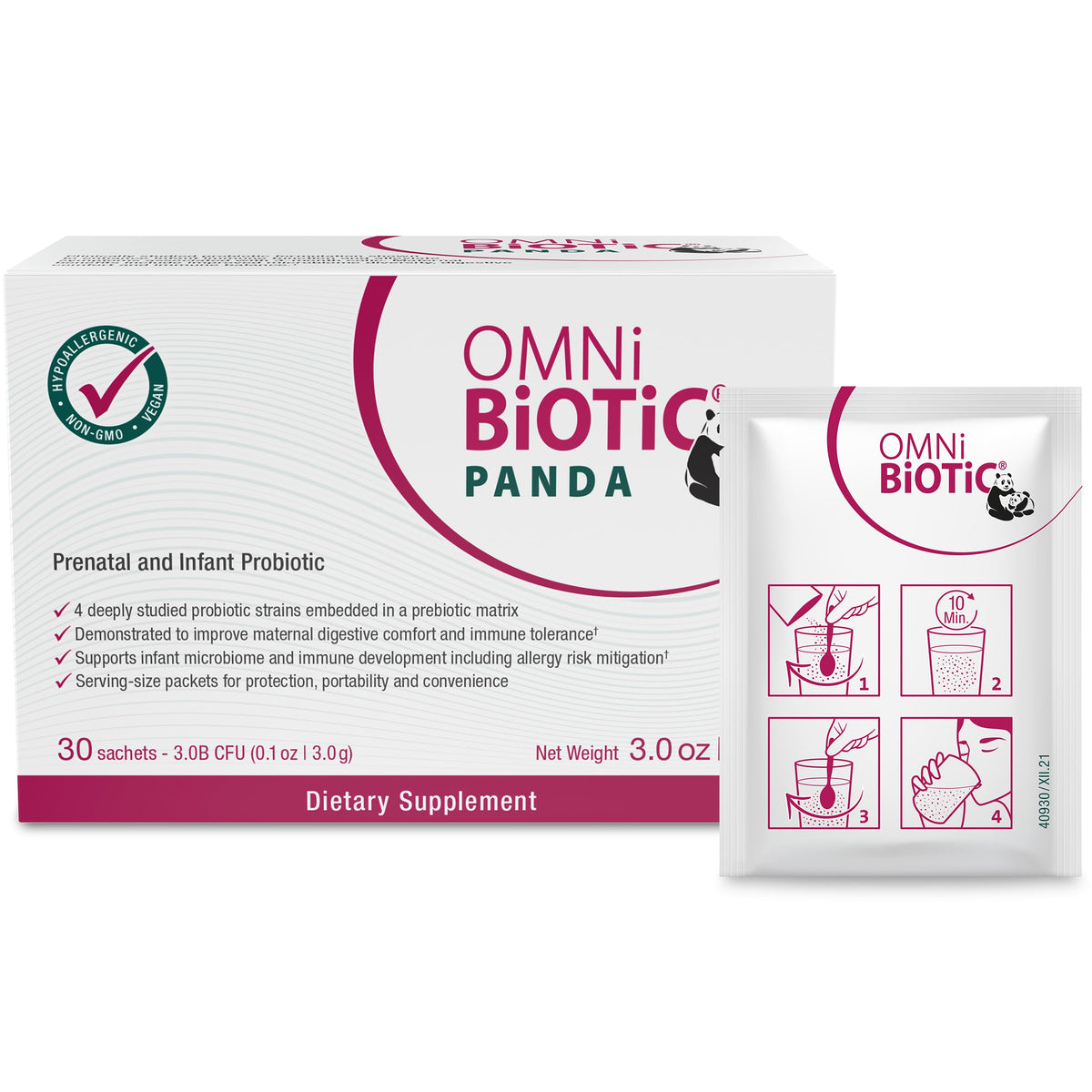 OMNi BiOTiC Panda Prenatal & Infant Probiotic Powder - 3 Ounce