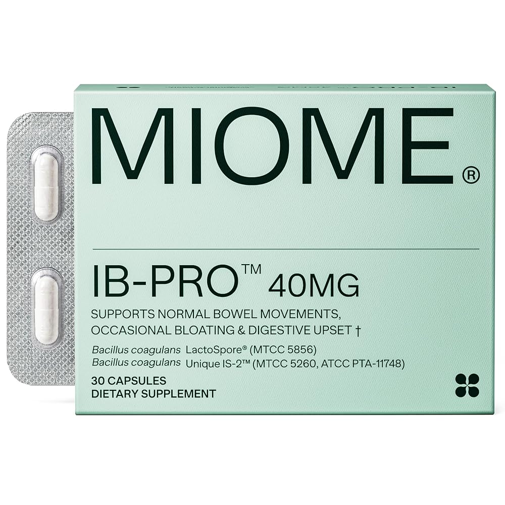 MIOME IB-PRO Bacillus Coagulans Probiotic for Bloating - 30 Capsules