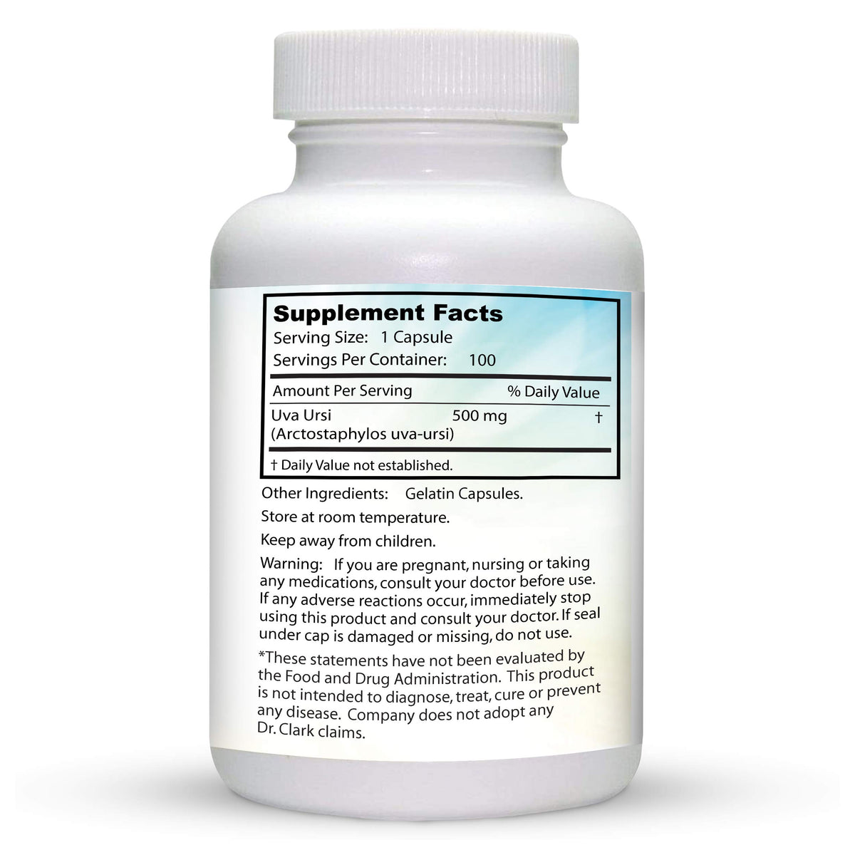 Dr Clark Uva Ursi 500 mg Urinary Tract Support - 100 Capsules - image 3
