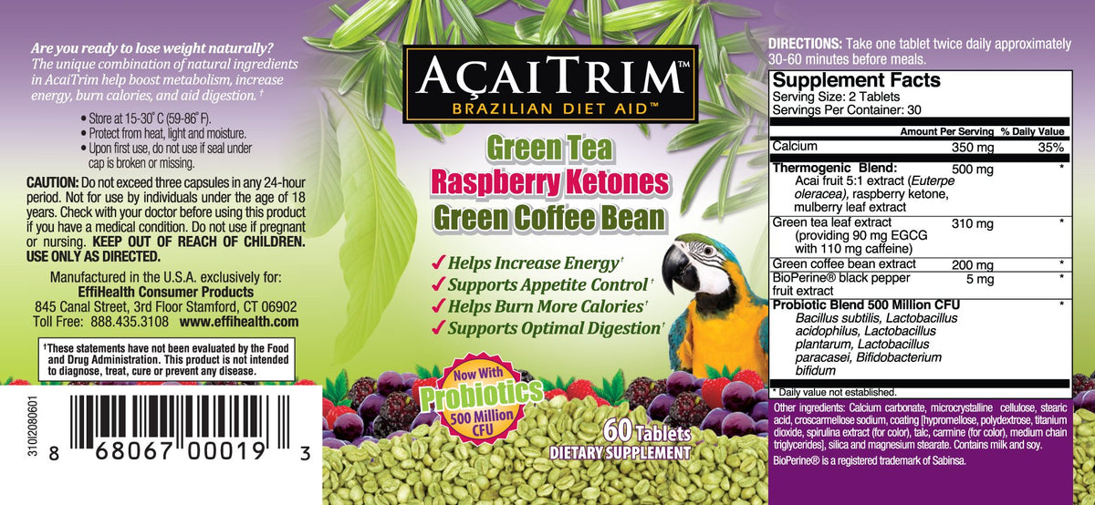 Acai Trim Weight Loss Supplement for Metabolism & Energy - 60 Capsules - image 2