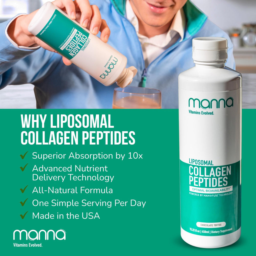 Manna Vitamins Evolved Liposomal Collagen Peptides Liquid - 16oz - image 5