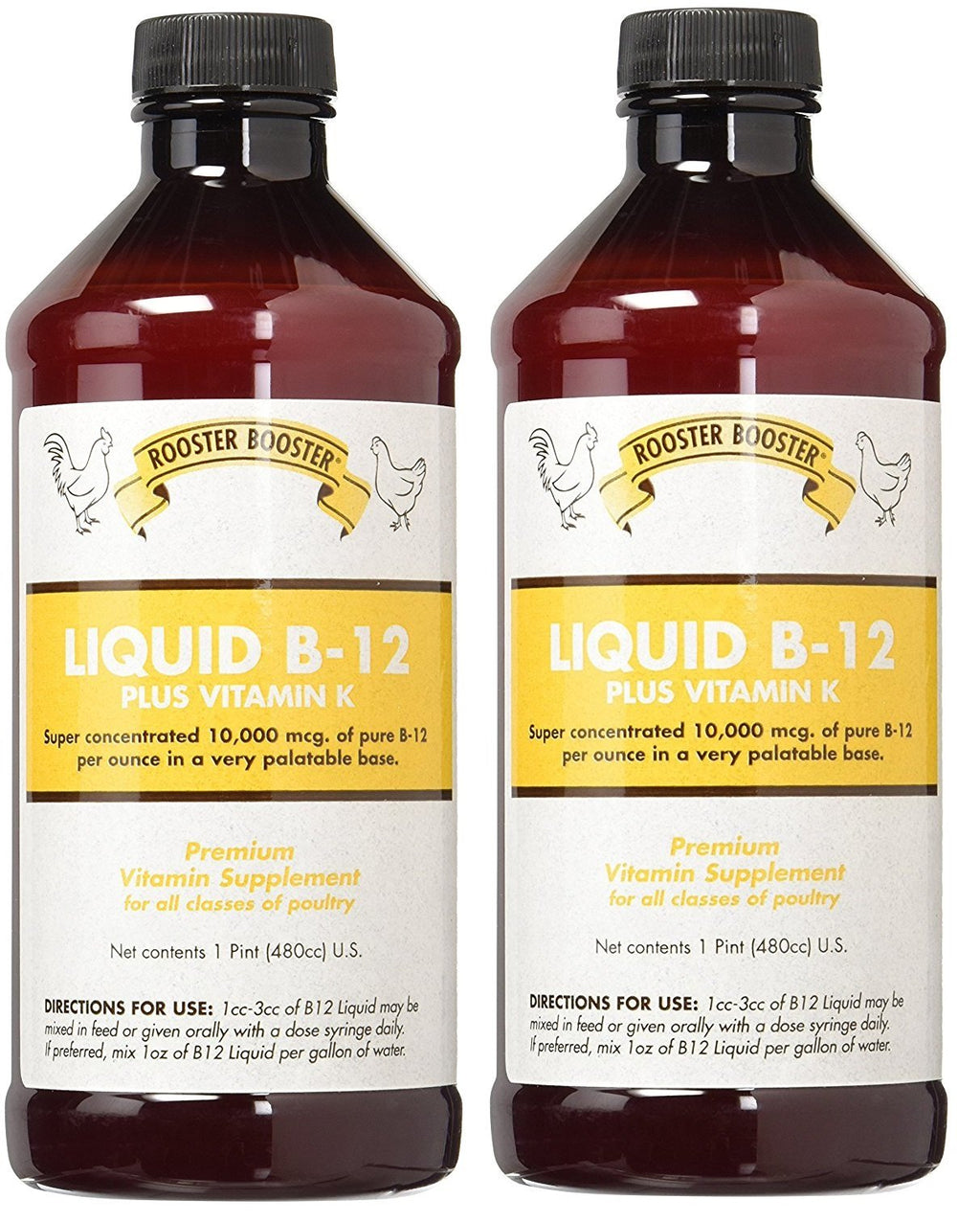 Rooster Booster B-12 Liquid for Poultry - 32 Fl Oz (2 Pack)
