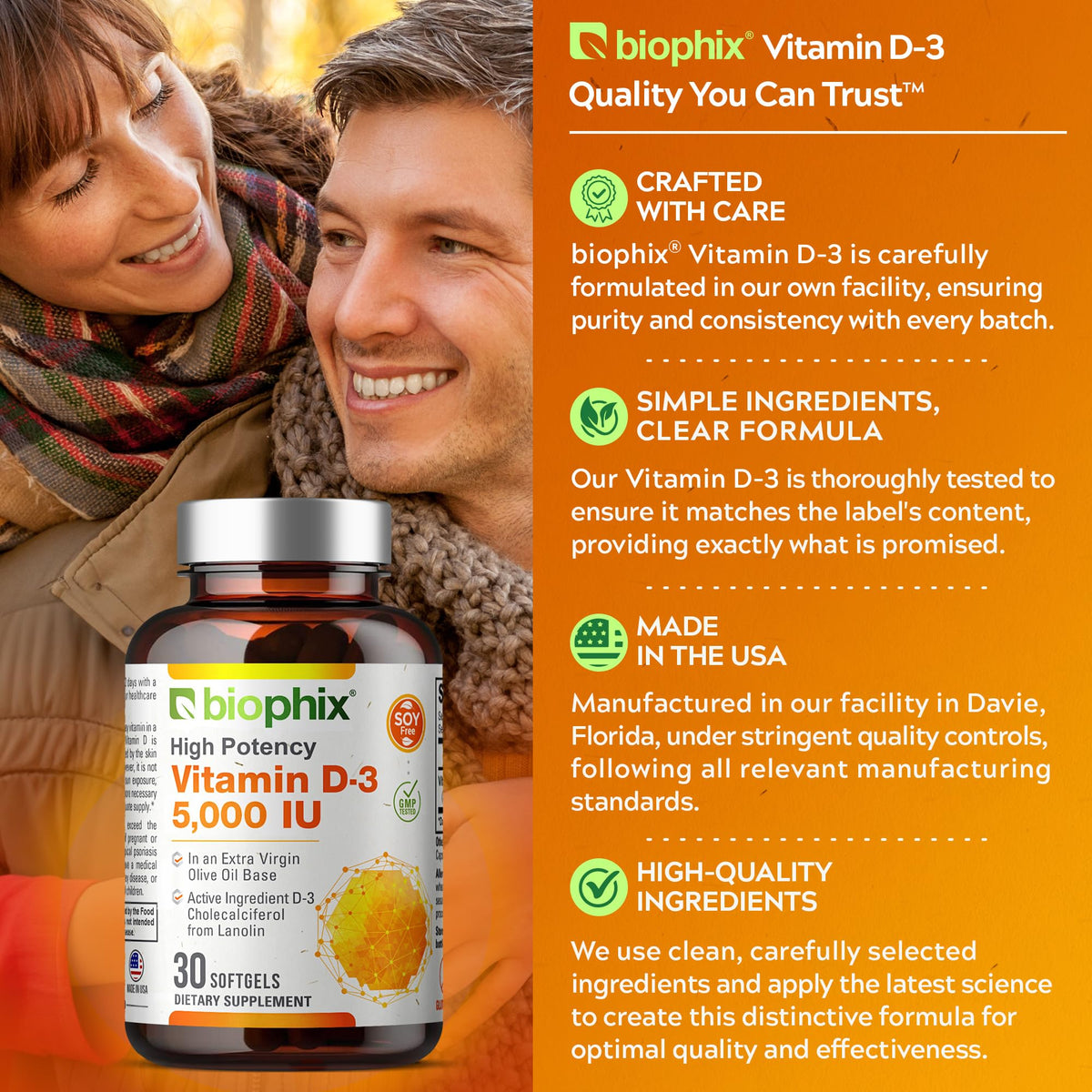 biophix Vitamin D3 5000 IU Softgels - 30 Count - image 6