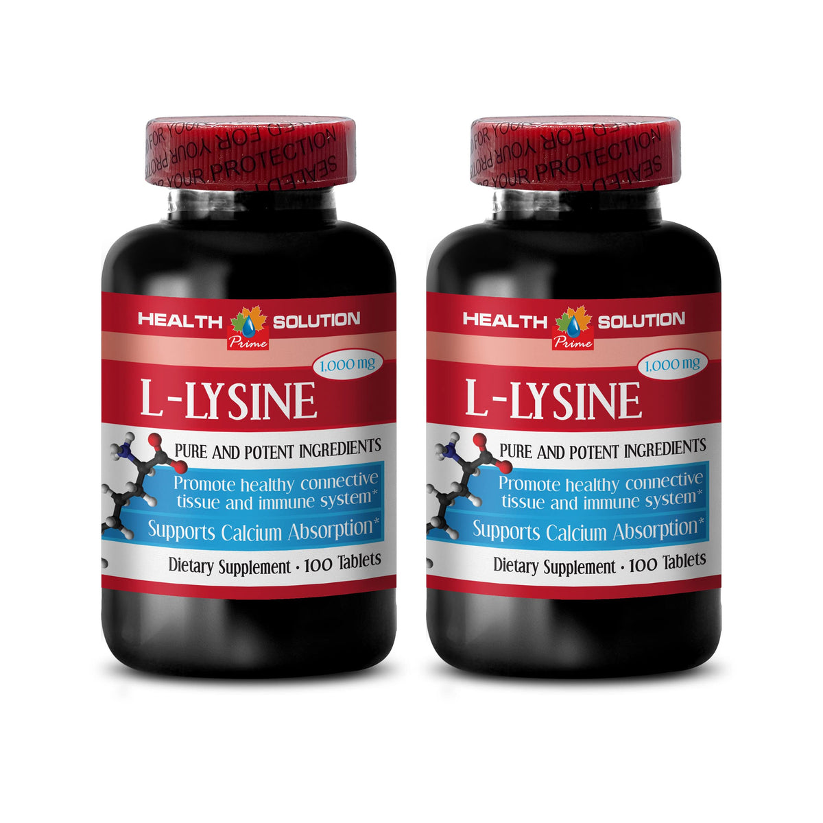 Health Solution Prime L-Lysine 1000 mg Tablets - 200 Count