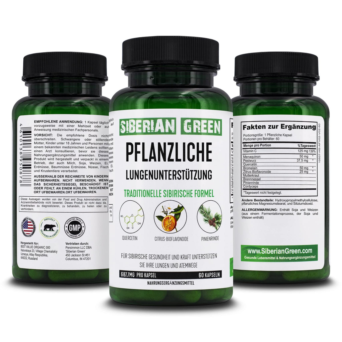Siberian Green Lung Support Complex - 60 Capsules - image 2