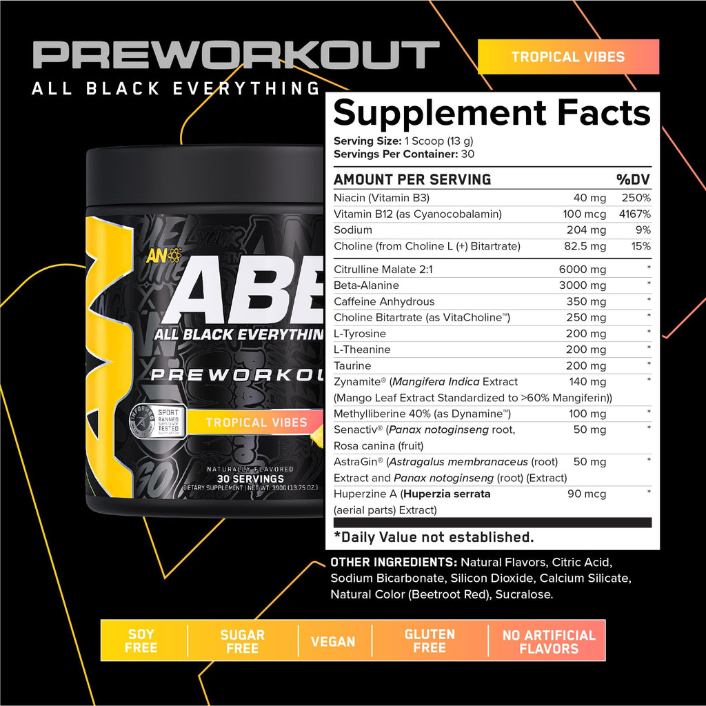 ABE all black everything All Black Everything Pre Workout Powder
