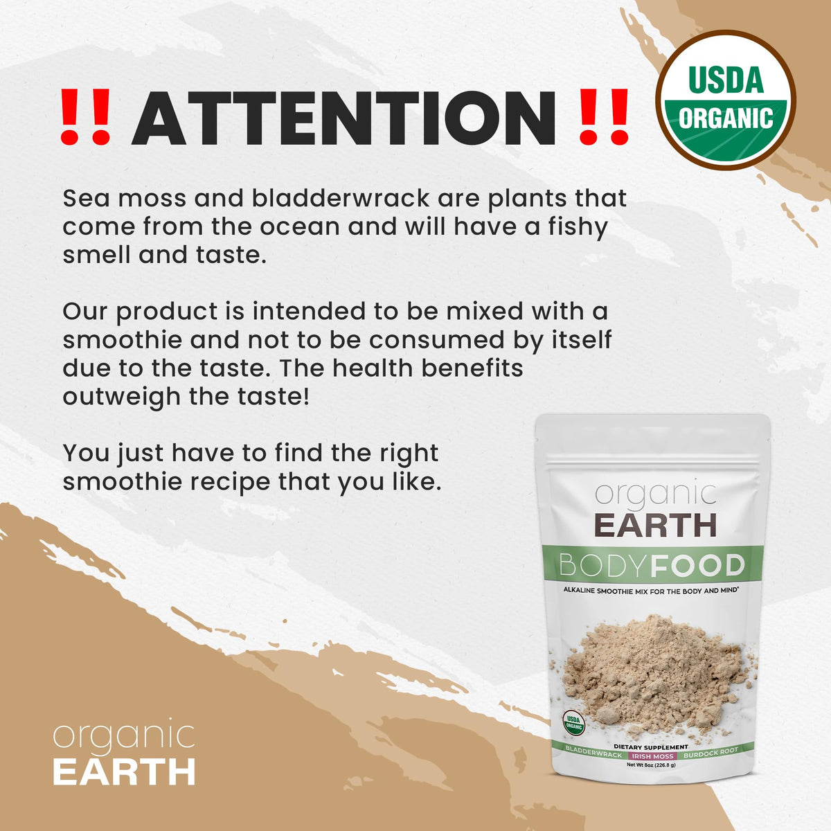 Organic Earth Irish Sea Moss Powder - 8 oz - image 2