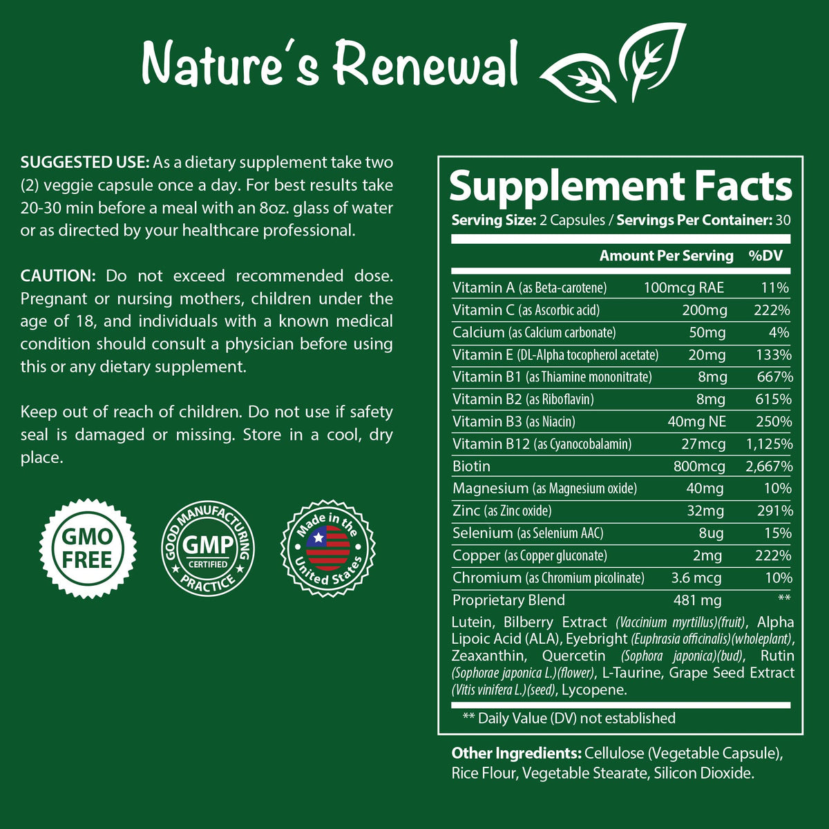 Nature's Renewal Eye Health Complex - 60 Capsules - image 5