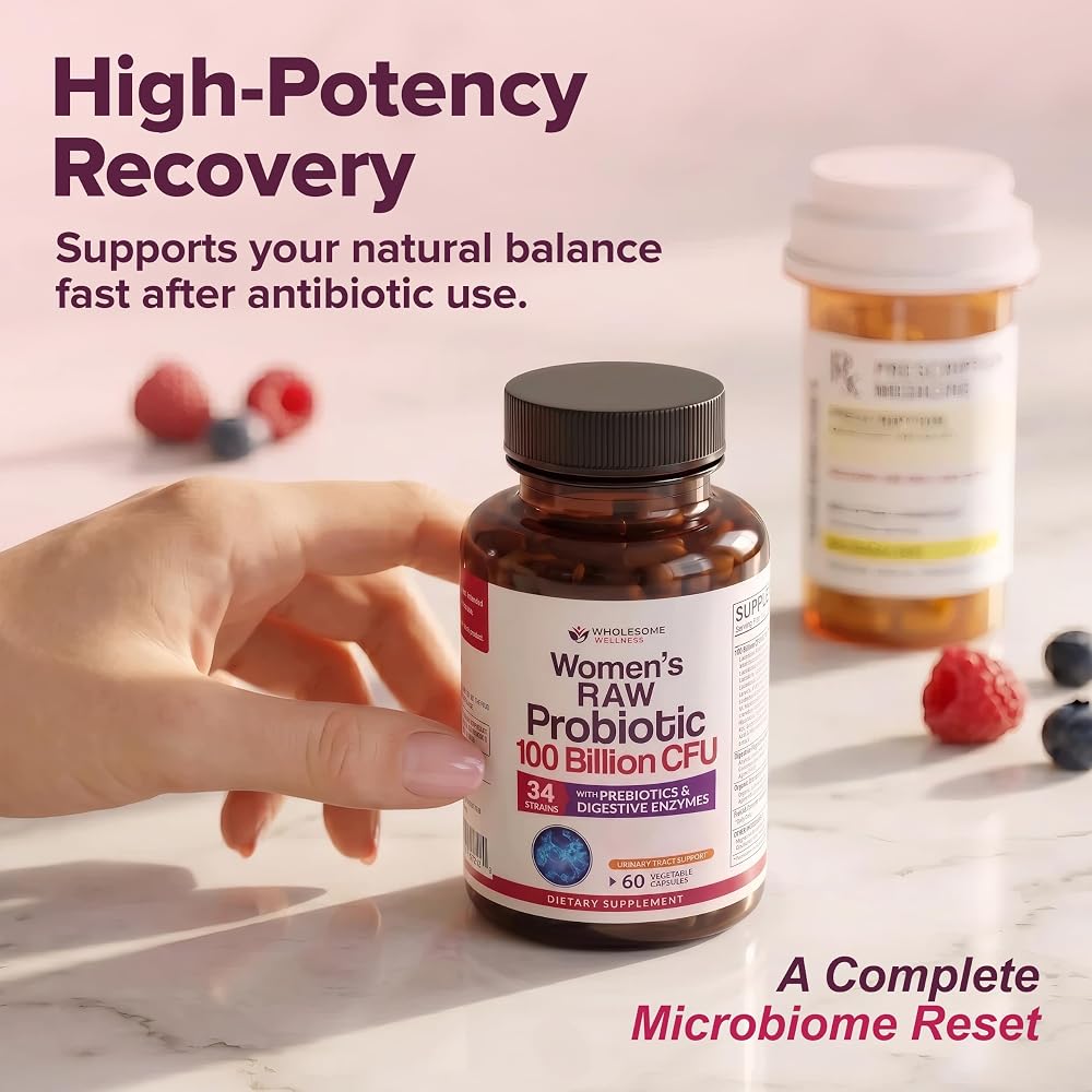 Wholesome Wellness Dr. Formulated Raw Probiotics for Women 100 Billion CFUs - image 9