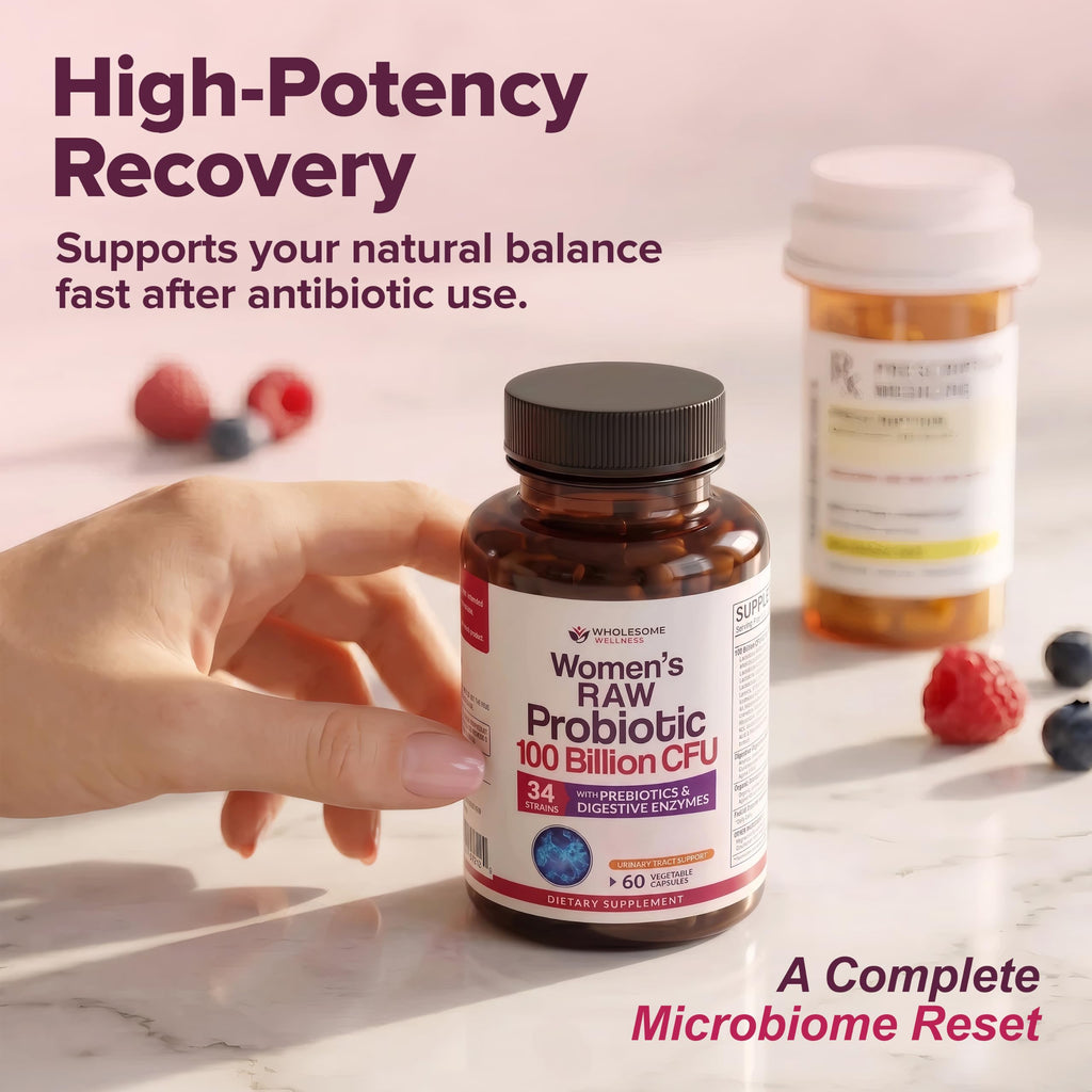 Wholesome Wellness Dr. Formulated Raw Probiotics for Women 100 Billion CFUs - image 9