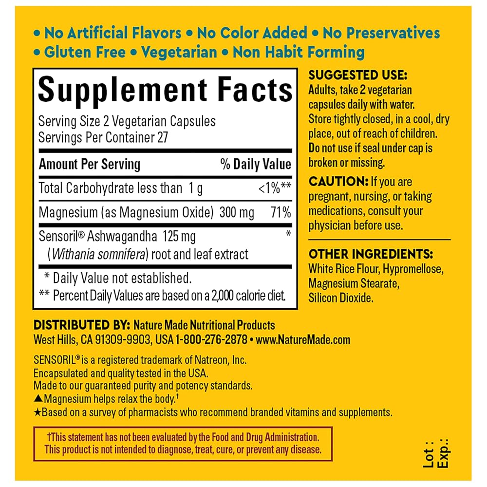 Nature Made Wellblends Calm & Relax Ashwagandha Magnesium - image 6