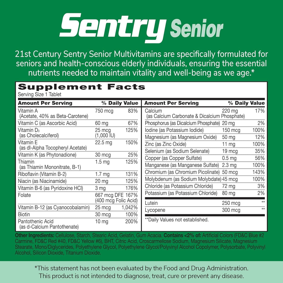 21st Century Sentry Senior Multivitamin Tablets - 795 Count - image 6