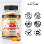 BioSchwartz Turmeric Curcumin with Ginger Gummies - 120 Count - image 5
