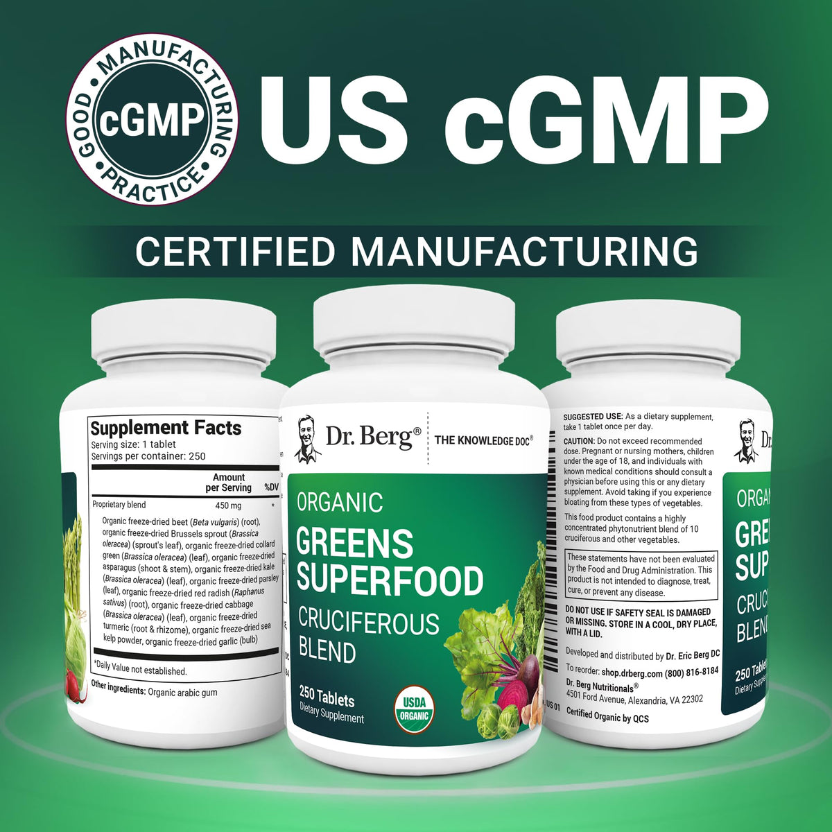 Dr. Berg's Organic Cruciferous Support