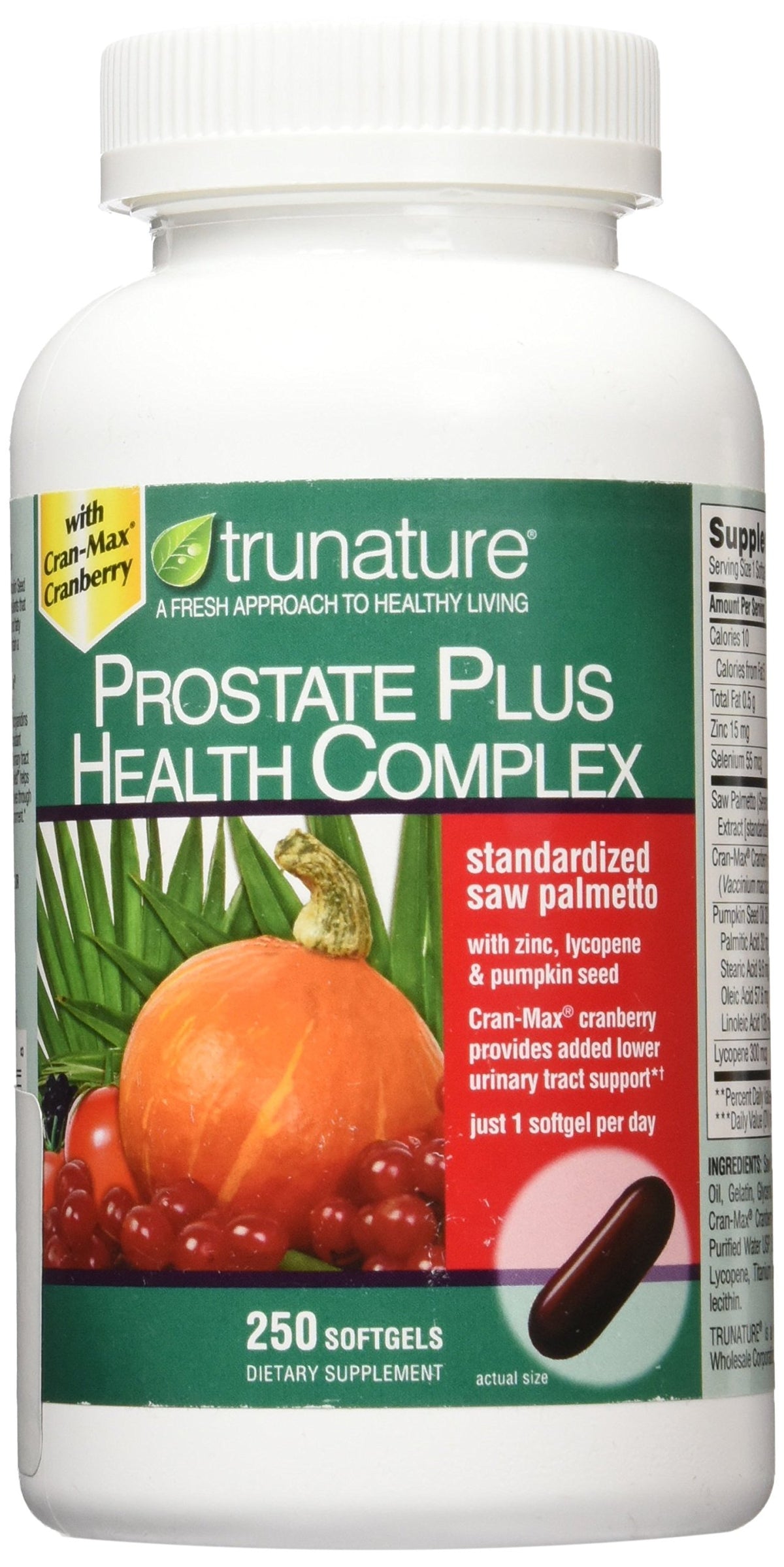 TruNature Saw Palmetto Prostate Health Complex - 250 Softgels