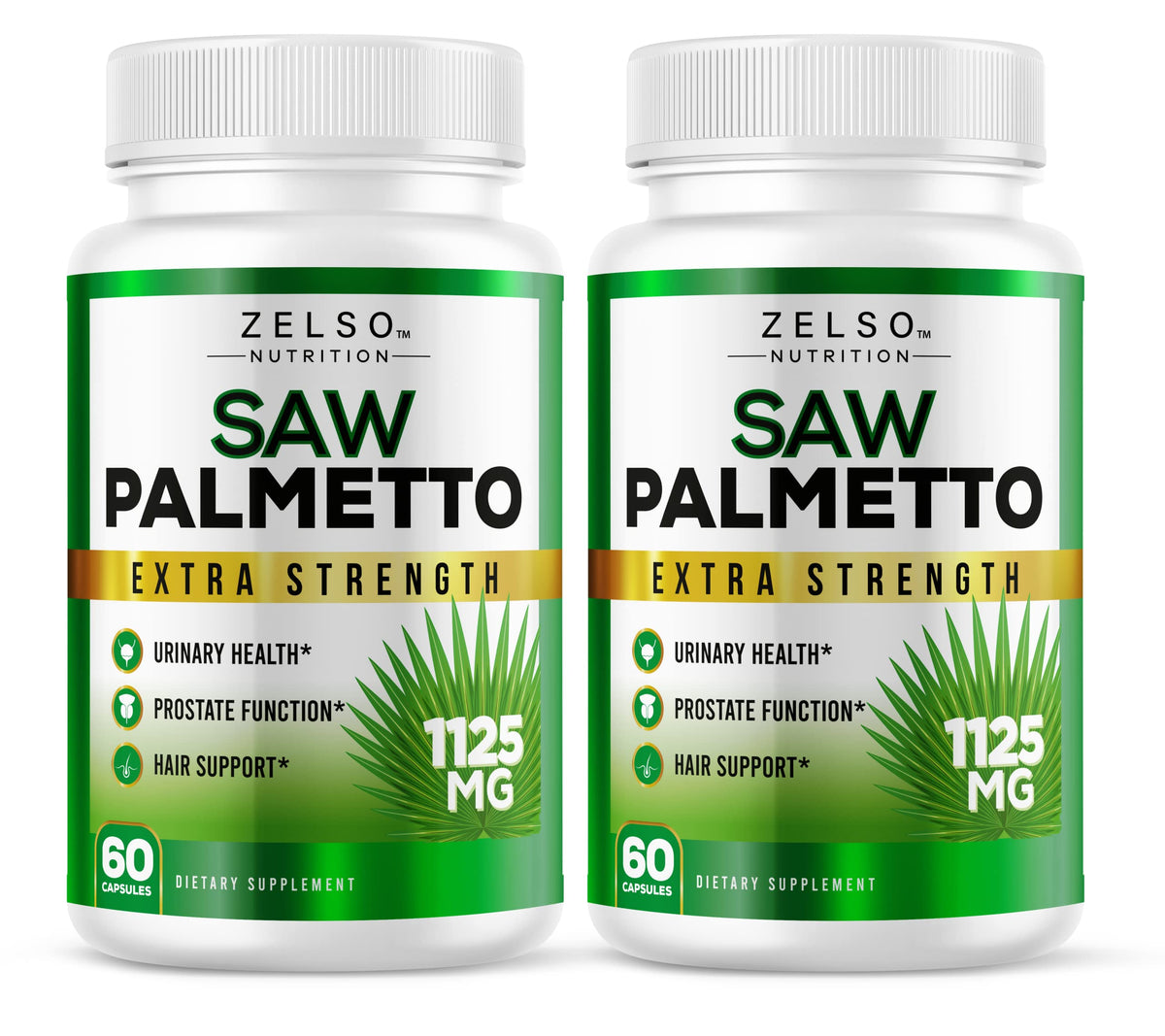 ZELSO Saw Palmetto 3:1 Prostate & Hair Growth Support - 120 Capsules